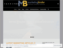 Tablet Screenshot of marketingbinder.com
